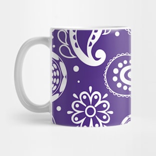 Mandala Pattern Purple and White Halloween Fall Autumn Season Mug